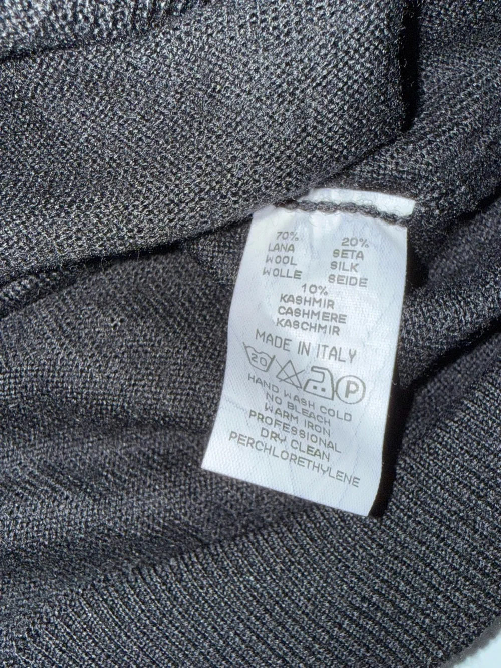 maus hoffman Men’s Cardigan Size L Wool Blend Made In Italy Black